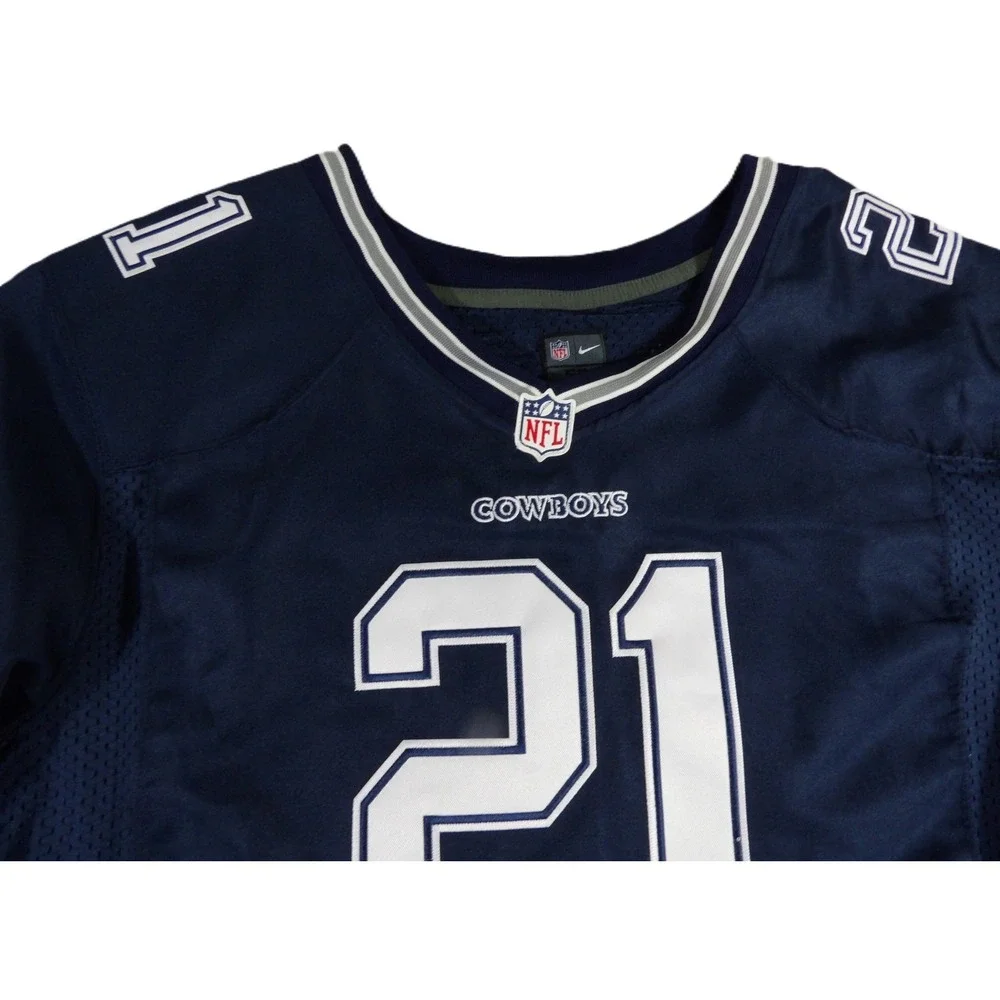 Nike Dallas Cowboys Ezekiel Elliott 21 Jersey Men 52 XXL Blue Stitched Football